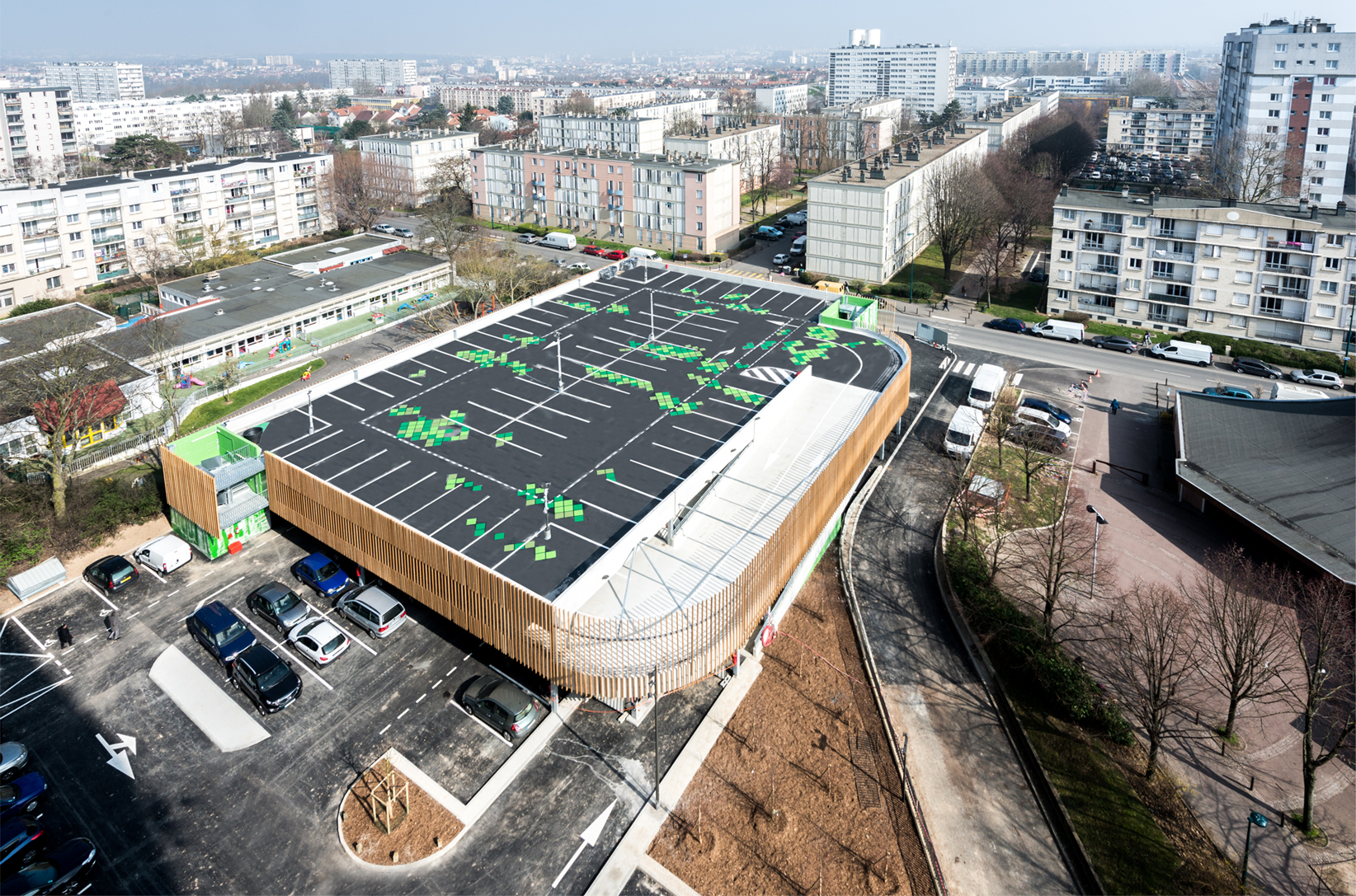 SEM massy parking à étages silo centre ville mobilité