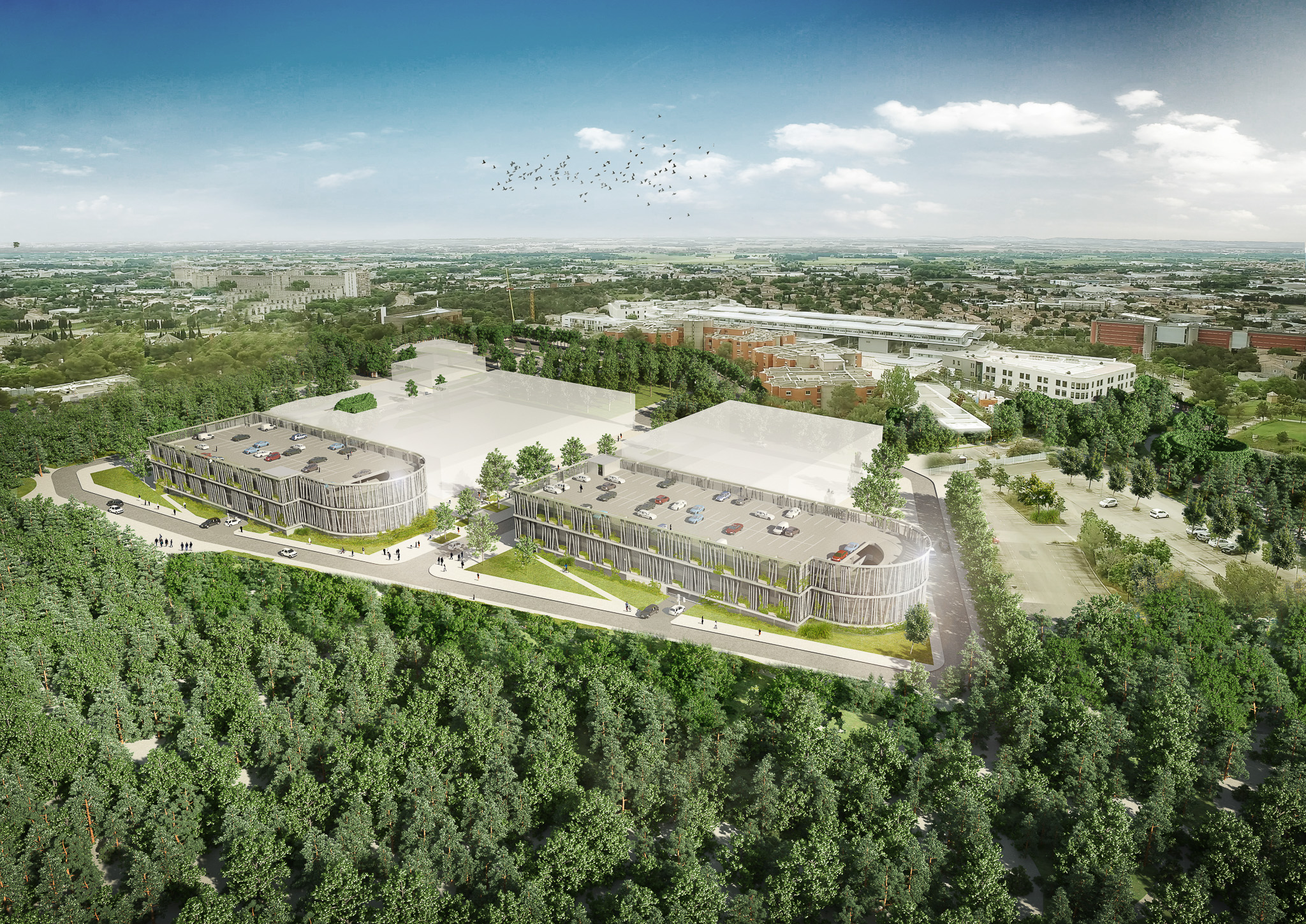 CHU nimes parking gagnepark GPK