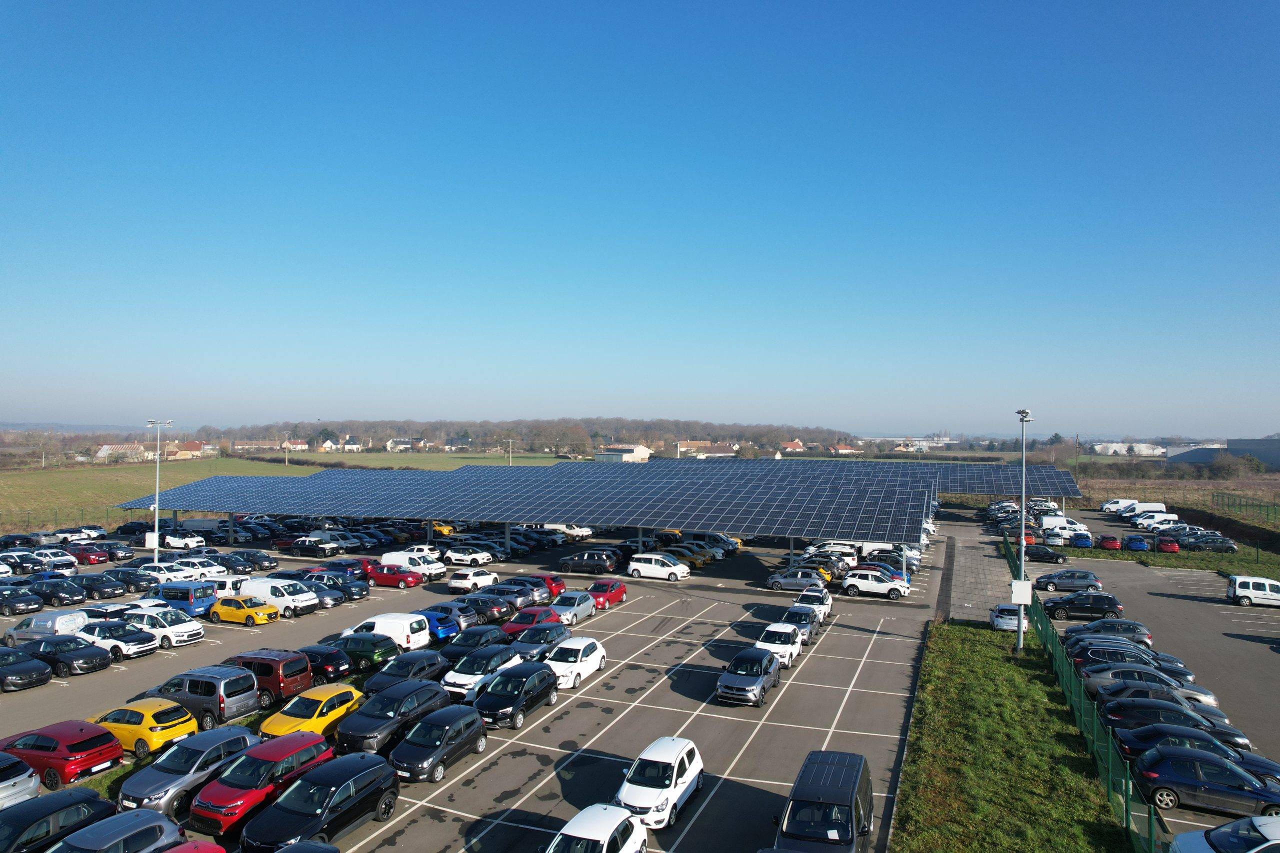 Ombrières photovoltaïques solaires énergies renouvelables